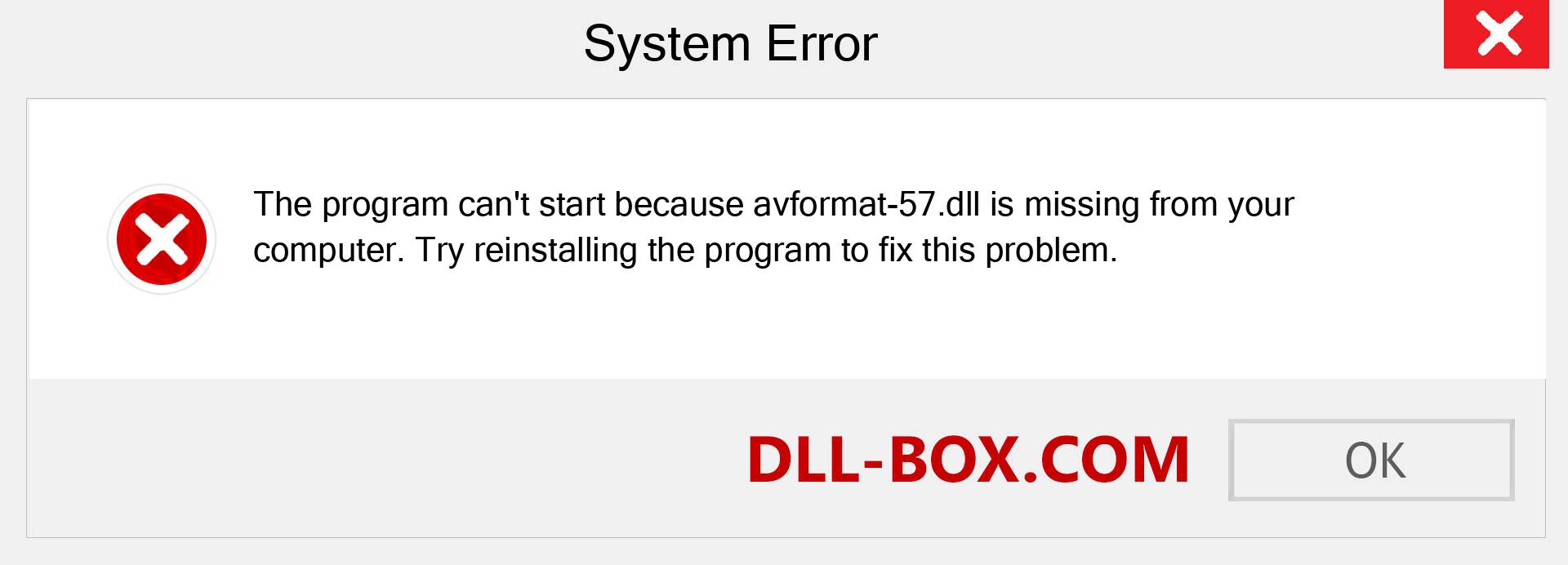  avformat-57.dll file is missing?. Download for Windows 7, 8, 10 - Fix  avformat-57 dll Missing Error on Windows, photos, images